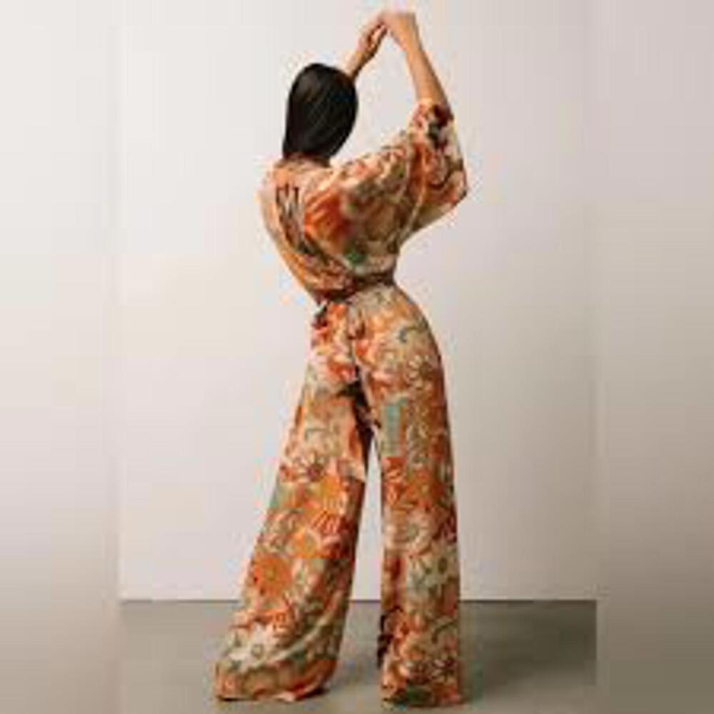 NWT Baltic Born Rhapsody Retro Mod Jumpsuit Wide Leg Hippie - Picture 3 of 9
